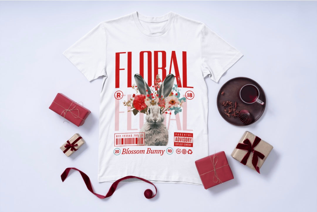 Explore the universe in style! This flower-inspired T-shirt is perfect for lovers of originality.
